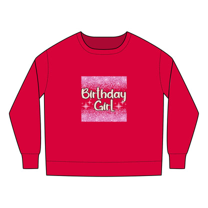 Toddler Sweatshirt - Cheetah Print Birthday Girl Sublimation Graphic