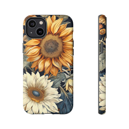 Floral Phone Case for Tough Cases, Sunflower Design, Nature Lover Gift, Birthday Present, Eco-Friendly Accessories, Summer Vibes