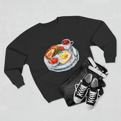 Unisex Crewneck Sweatshirt - British Royal Breakfast Elegant and Opulent Morning Feast