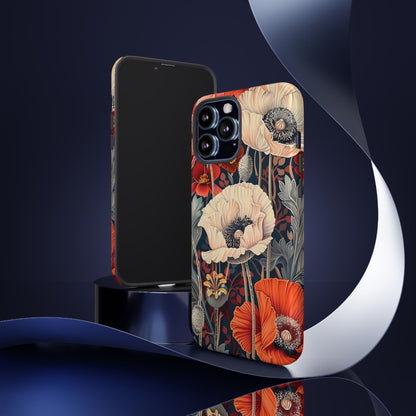Floral iPhone Case, Tough Phone Cover, Artistic Protection, Flower Design, Unique Gift for Her, Phone Accessory, Trendy Tech
