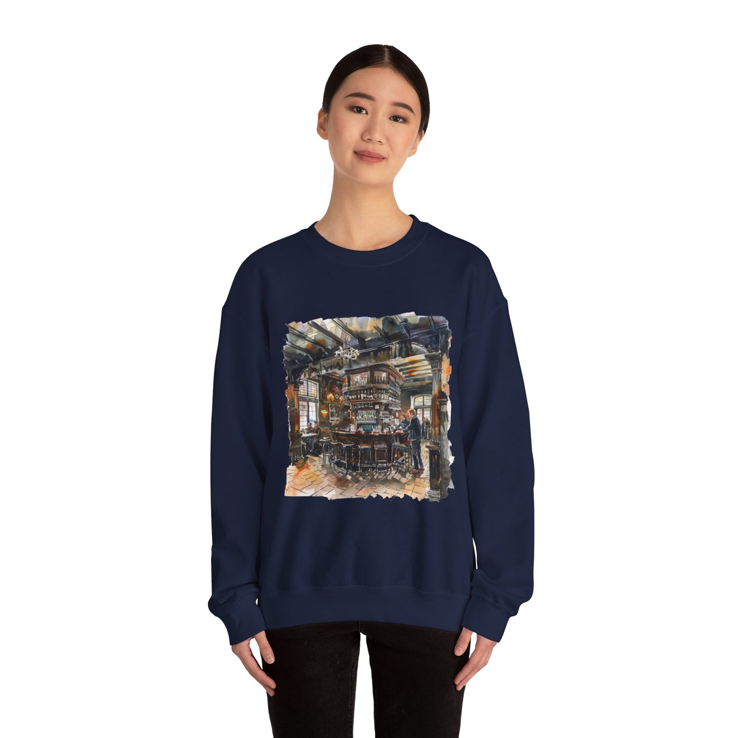 Unisex Heavy Blend™ Crewneck Sweatshirt - Traditional Taverns - The Cozy British Pub
