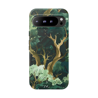 Forest Green Phone Case, Nature-Inspired Tough Cases, Eco-Friendly Gift, Outdoor Lover Accessory, Unique Phone Cover