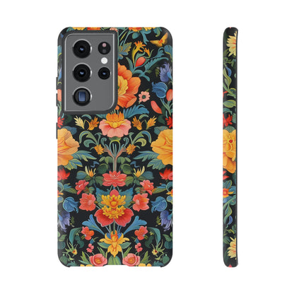 Floral Phone Case - Tough Cases, Flower Pattern Phone Cover, Nature Lover Gift, Stylish Protective Case, Colorful Floral Design