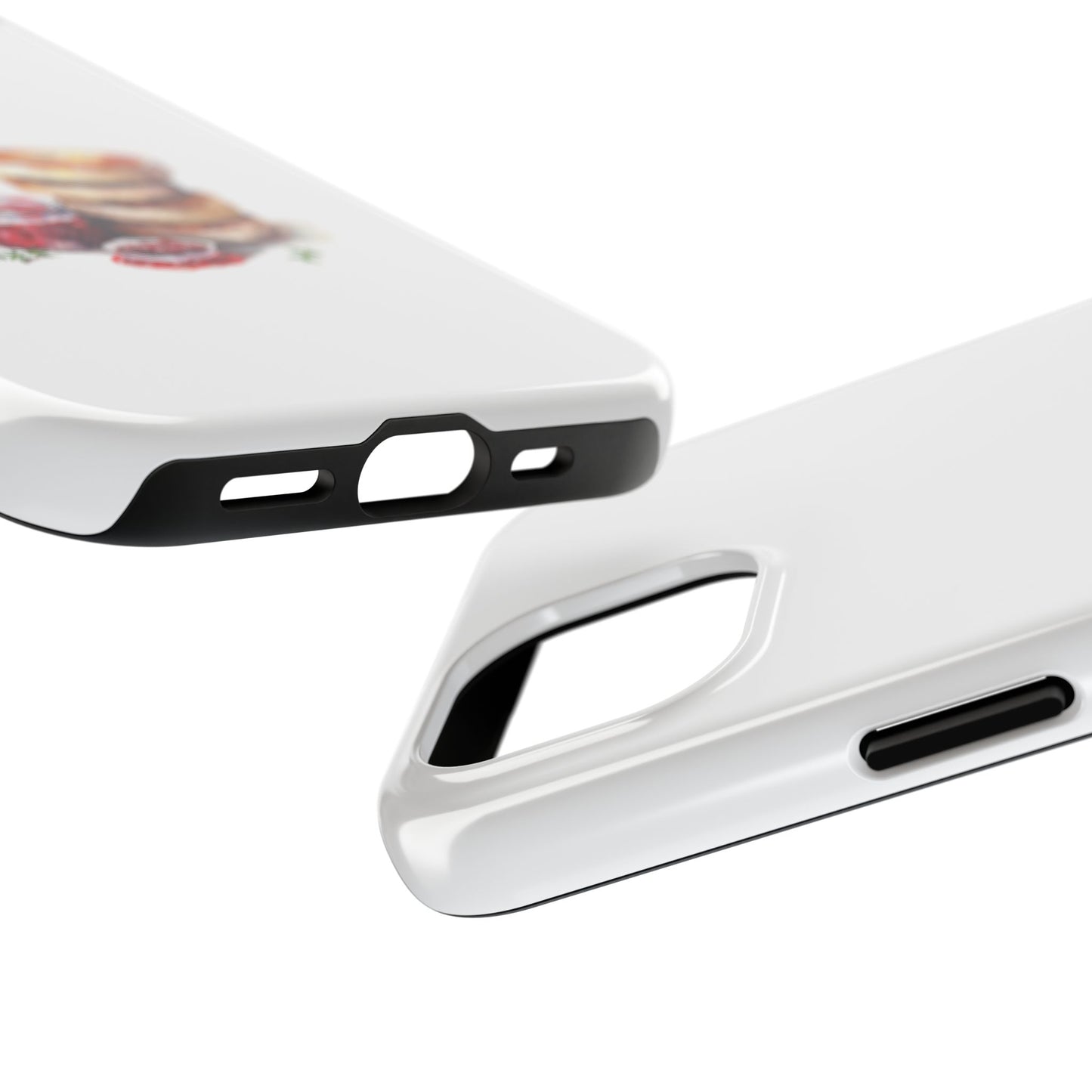 Artistic Bagel & Jam Phone Case - Tough, Durable Design for Food Lovers