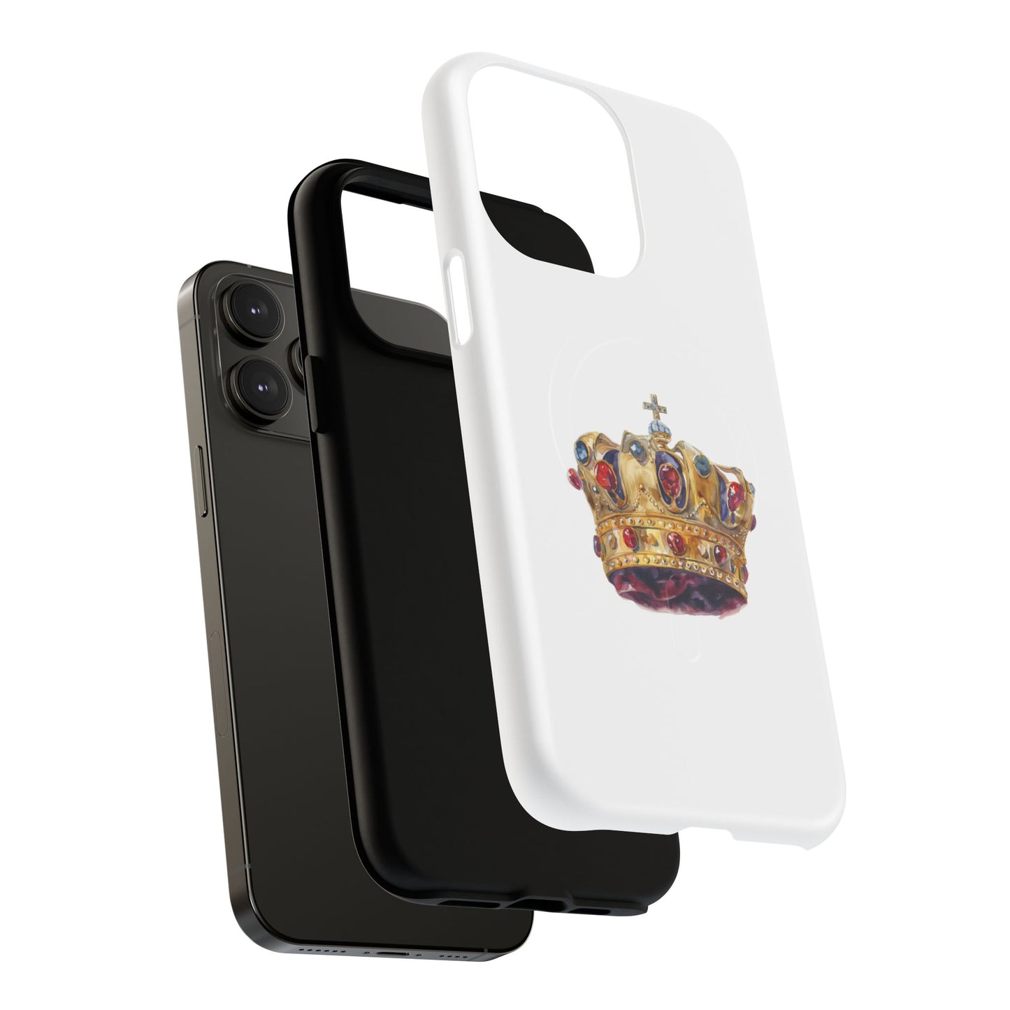 Royal Crown Magnetic Phone Case, Durable Phone Cover, Stylish Tech Accessory, Perfect Gift for Him & Her, Unique Design Case