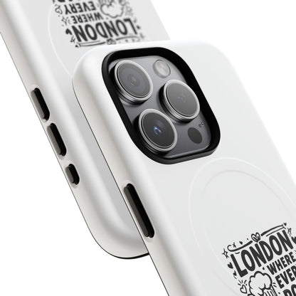 London Pub Themed Tough Magnetic Case for Phone, Unique Phone Accessories, Gift for Travelers, Fun Drink Lovers, Birthday or Travel Gift