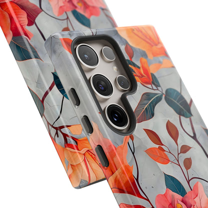 Floral Phone Case, Tough Cases, Flower Power, Gift for Her, Decorative Phone Cover, Trendy Accessories, Everyday Style