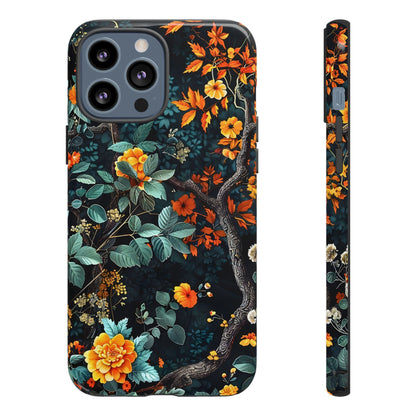 Floral Phone Case | Tough Cases, Protective Cover, Gift for Her, Autumn Vibes, Floral Phone Accessory, Unique Design
