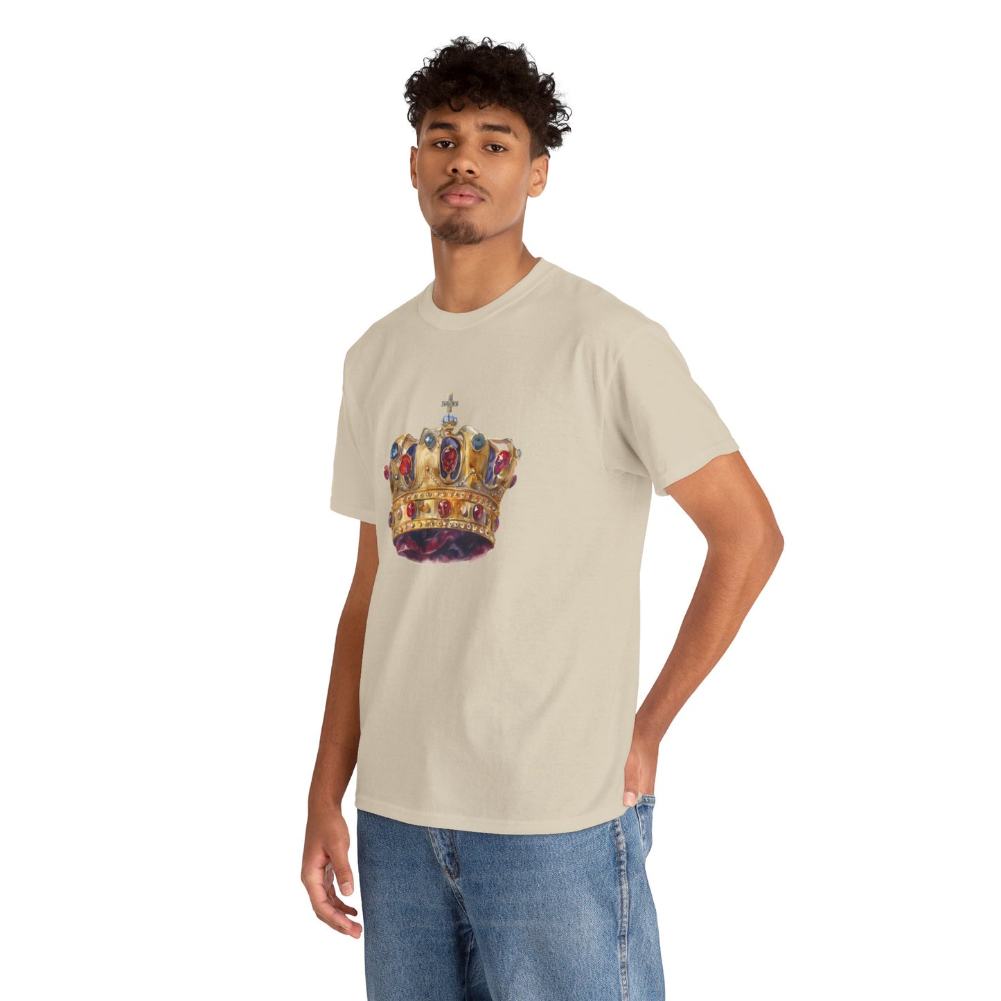 Unisex Heavy Cotton T-Shirt Premium -  British Royal Crown