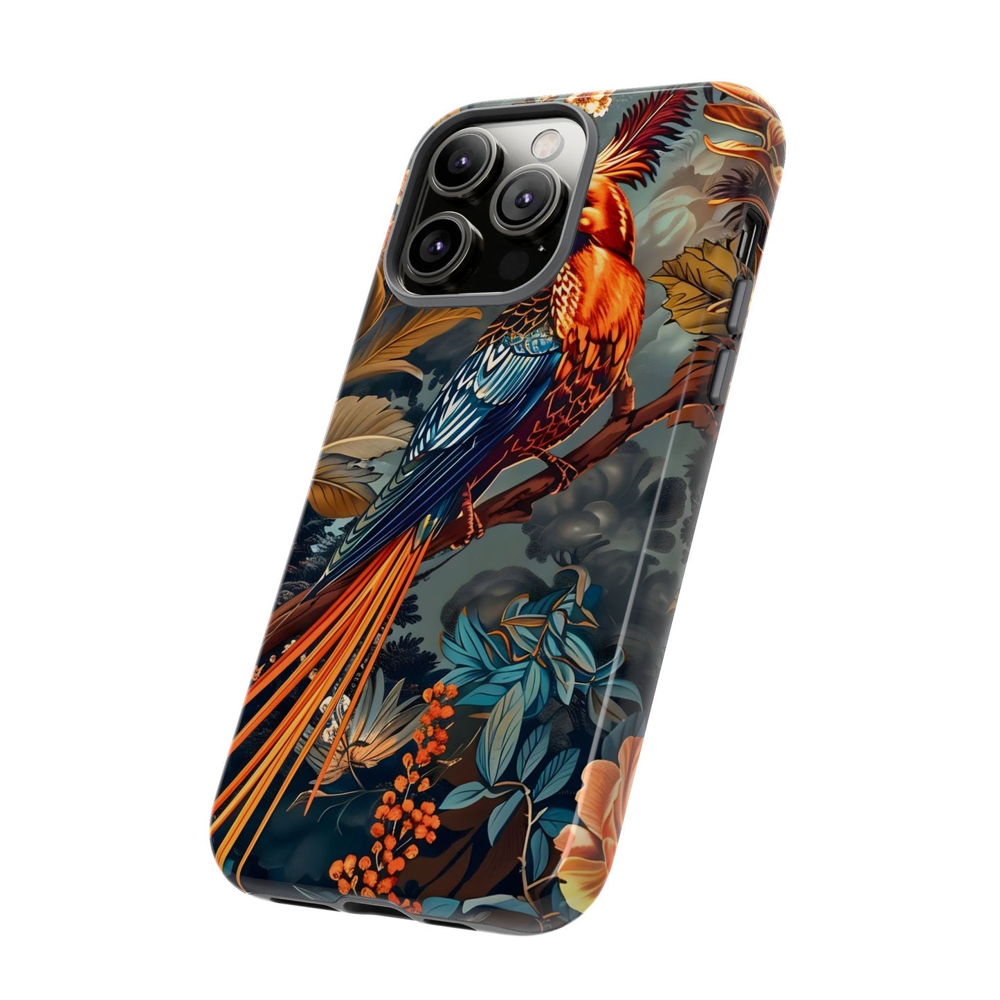 Vibrant Phone Case with Exotic Bird Design, Floral Phone Cover, Tough Case for Nature Lovers, Unique Gift Idea, Phone Accessory, [...]