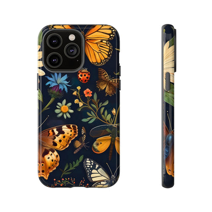 Nature-Inspired Phone Case | Floral Butterfly Design, Tough Phone Cover, Gift for Nature Lovers, Cute Butterfly Case, Home Decor