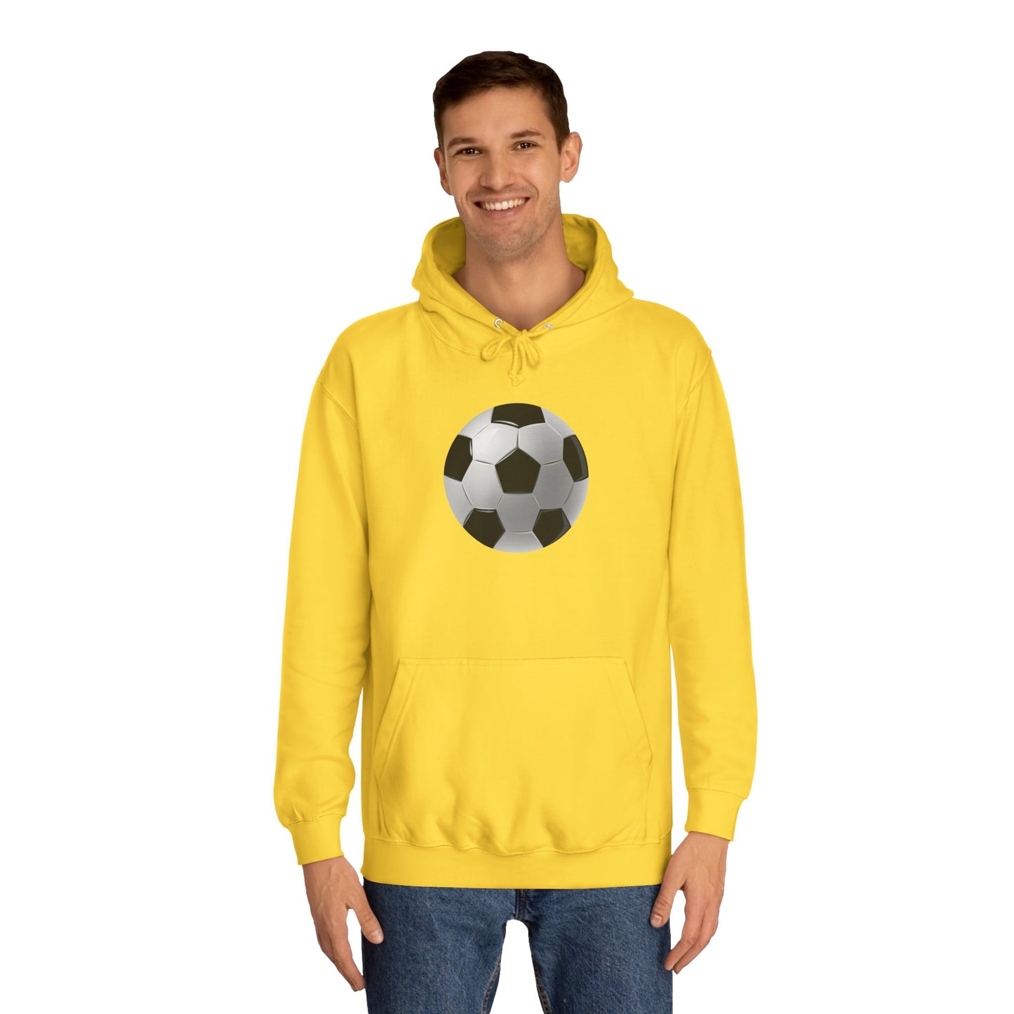 Dynamic Football Design - Sports Passion and Energetic Unisex College Hoodie