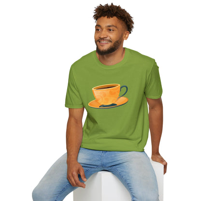 Elegant British Tea Cup - Classic Tea Time Fashionable Unisex Softstyle T-Shirt