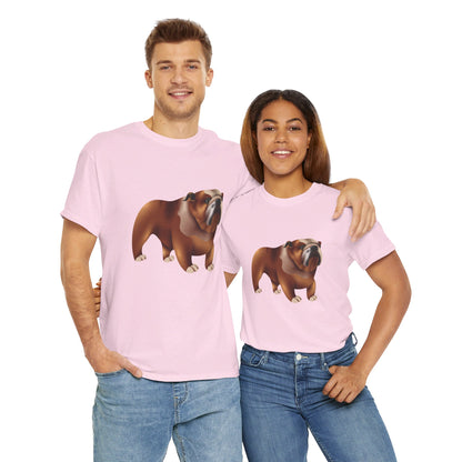 Adorable British Dog Relaxed Unisex Heavy Cotton T-Shirt