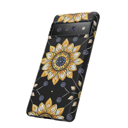 Floral Phone Case with Mandala Design, Tough Cases for iPhone & Samsung, Boho Style, Gift for Her, Unique Accessories