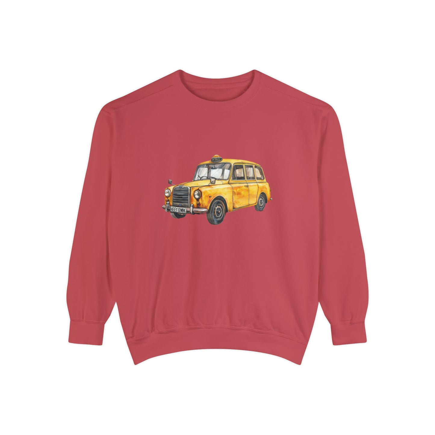 Unisex Garment-Dyed Sweatshirt Elegant - British Vintage Car