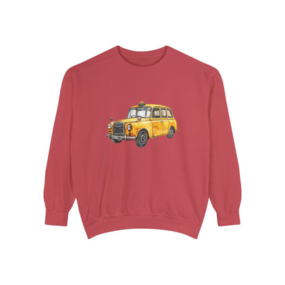 Unisex Garment-Dyed Sweatshirt Elegant - British Vintage Car