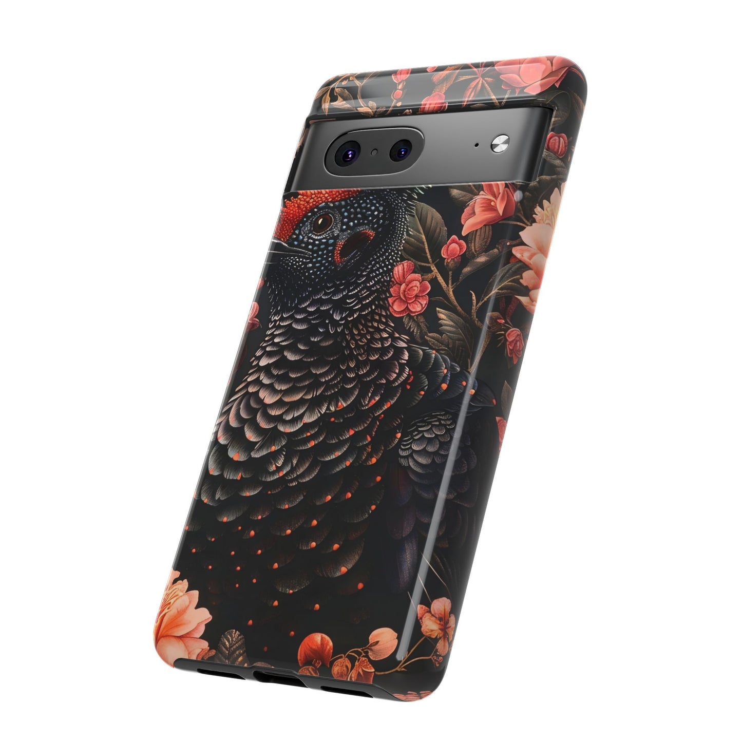 Tough Cases: Floral Design Phone Case, Stylish Protection for Your Phone, Unique Gift for Bird Lovers, Vibrant Floral Art, [...]