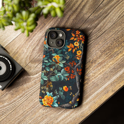 Floral Phone Case | Tough Cases, Protective Cover, Gift for Her, Autumn Vibes, Floral Phone Accessory, Unique Design