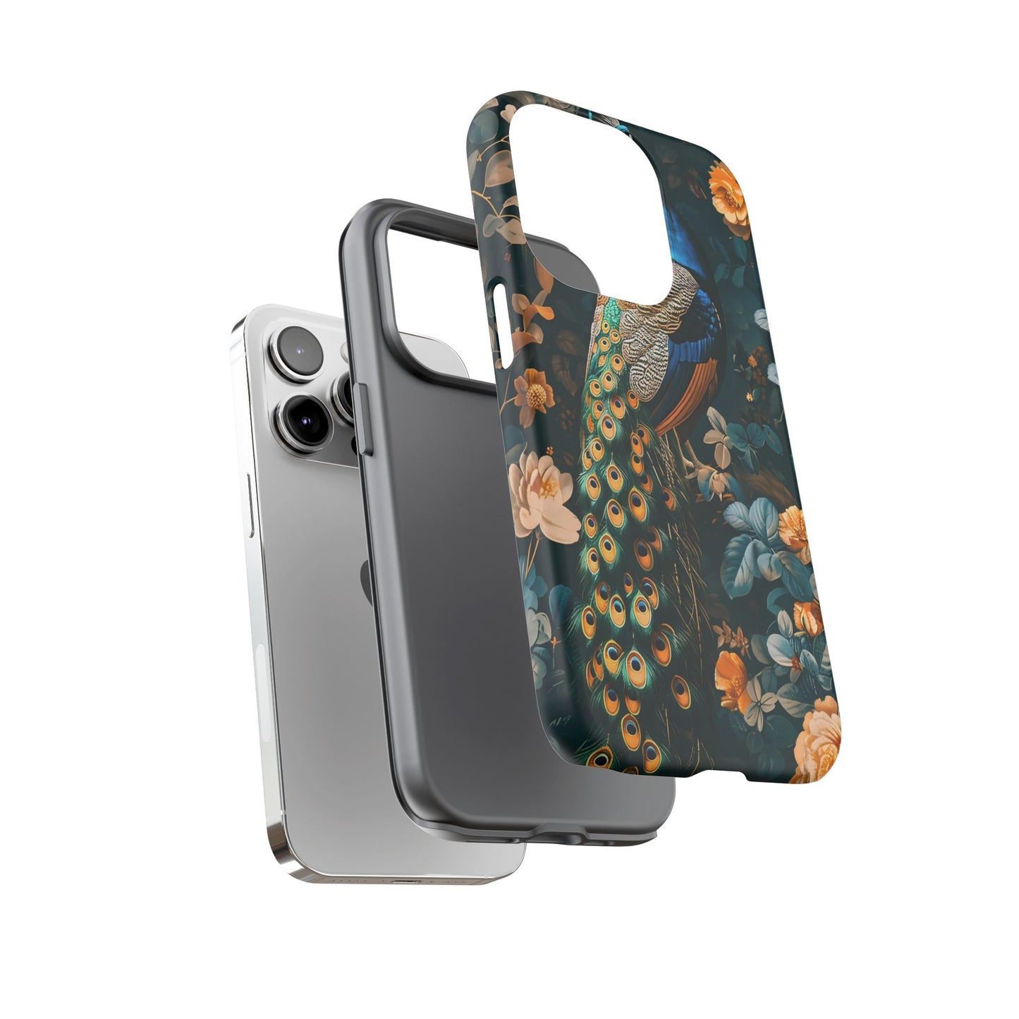 Peacock Phone Case - Elegant Floral Design, Tough Case for Protection, Unique Gift for Nature Lovers, Stylish Accessory, Eco-Friendly