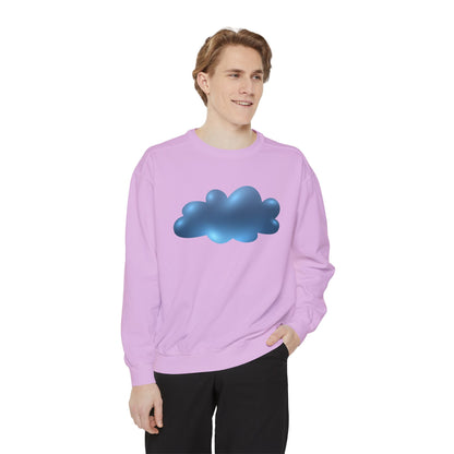 Unisex Garment-Dyed Sweatshirt - Serene Cloudscape Dreamy Cloud