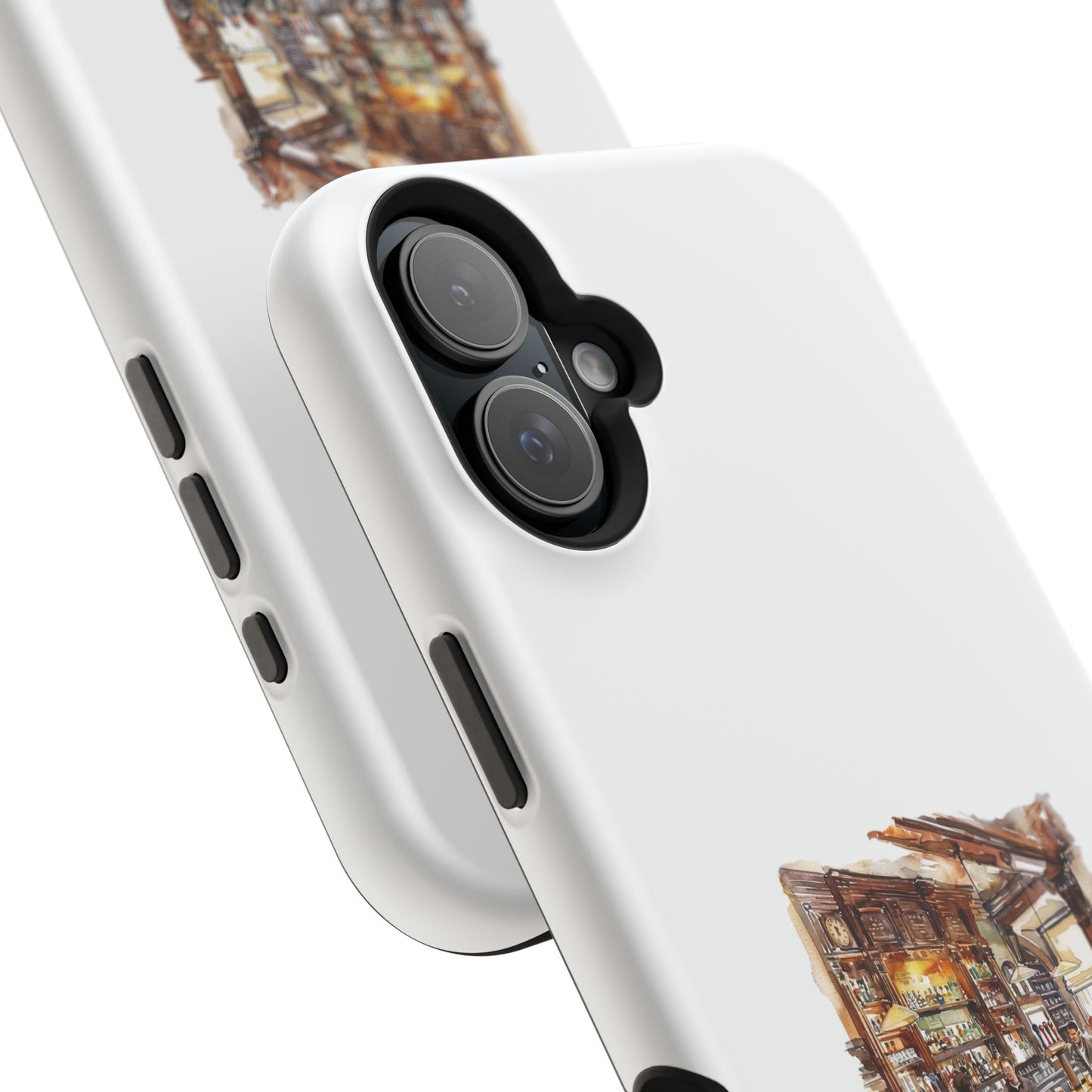 Artistic Magnetic Phone Case for Coffee Lovers, Cozy Café Vibe, Gift for Him or Her, Unique Custom Design, Holiday Present