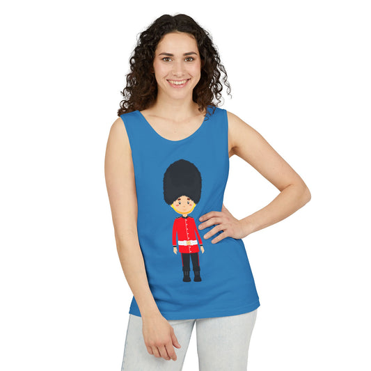 Unisex Garment-Dyed Tank Top - Red Jacket - Bodmin Keep - Cornwall's Army Museum