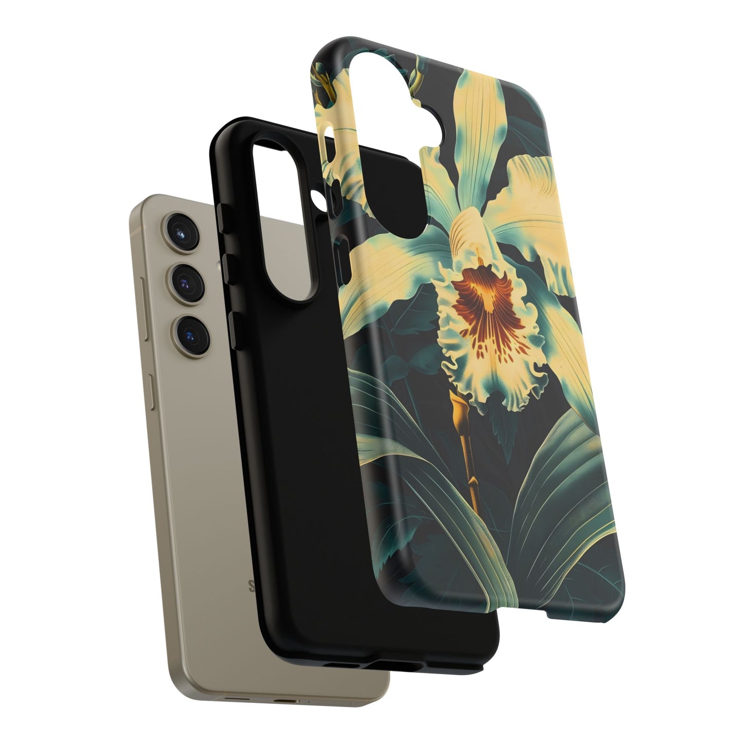 Floral Phone Case - Tough Cases with Orchid Design, Durable Smartphone Cover for Nature Lovers, Floral Gift for Her, Botanical [...]