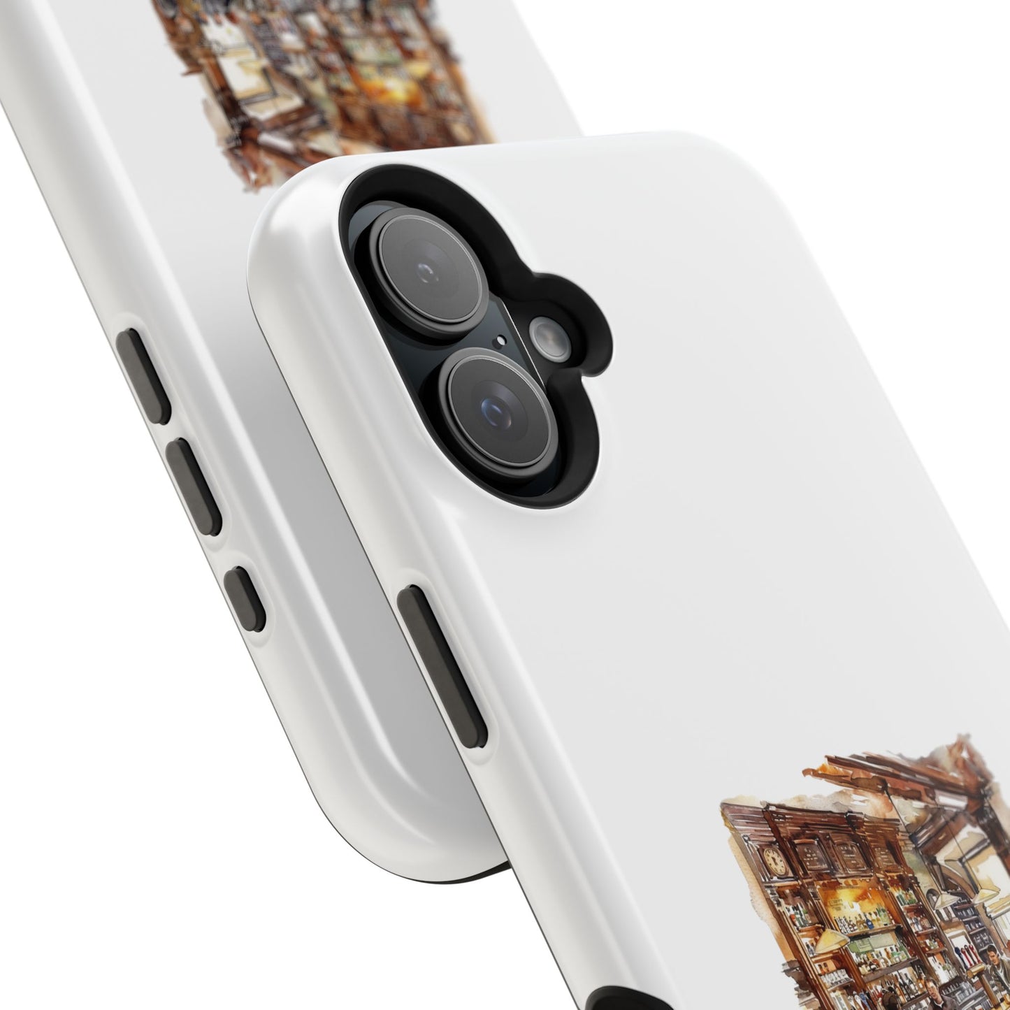 Artistic Magnetic Phone Case for Coffee Lovers, Cozy Café Vibe, Gift for Him or Her, Unique Custom Design, Holiday Present