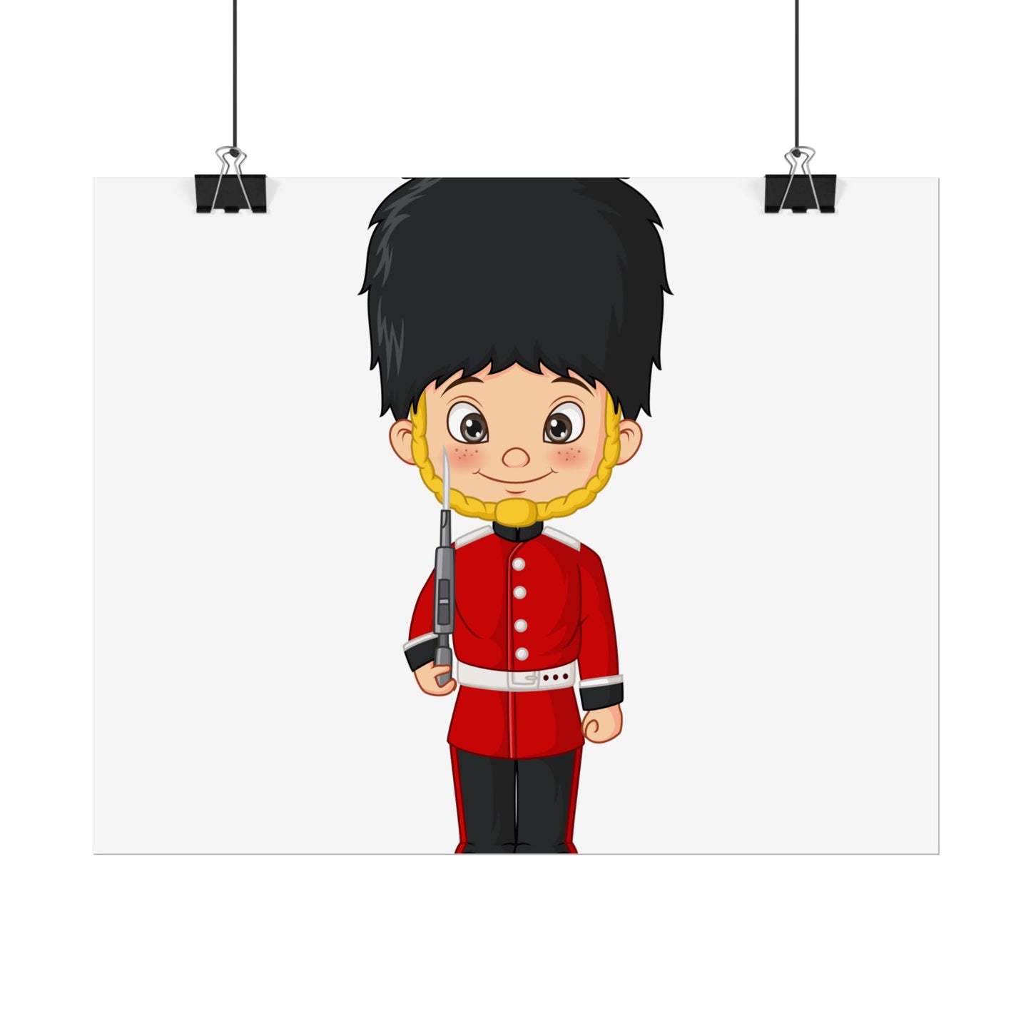 Whimsical Soldier Rolled Poster Art, Children's Room Decor, Cute Wall Art, Nursery Wall Hanging, Gift for Kids