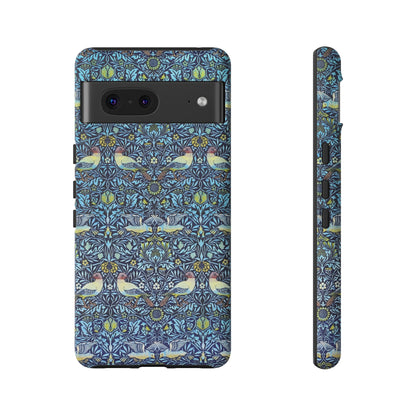 Bird and Floral Pattern Phone Case, Tough Cases, Gift for Nature Lovers, Eco-friendly, Custom Phone Accessories, All-Occasion