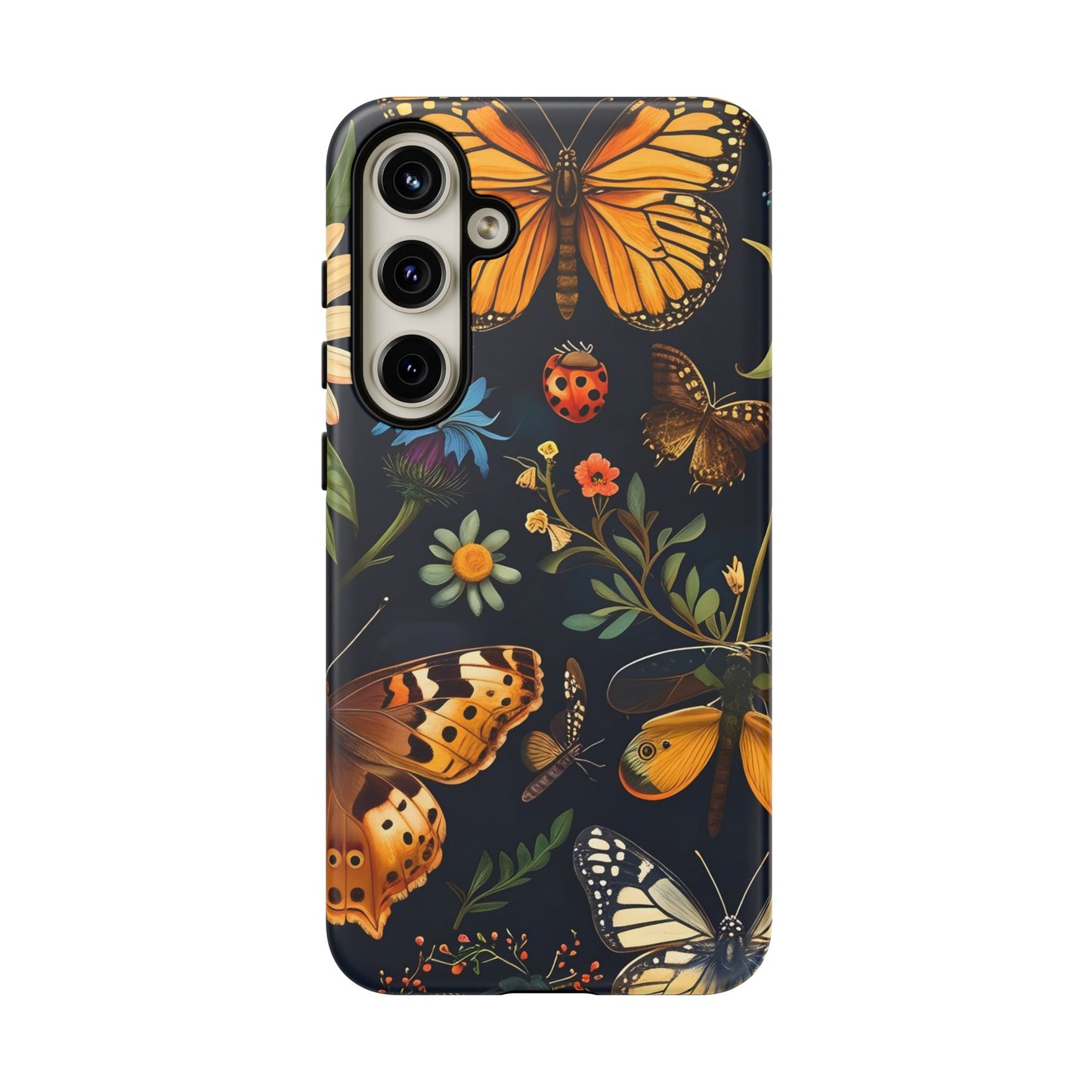 Nature-Inspired Phone Case | Floral Butterfly Design, Tough Phone Cover, Gift for Nature Lovers, Cute Butterfly Case, Home Decor