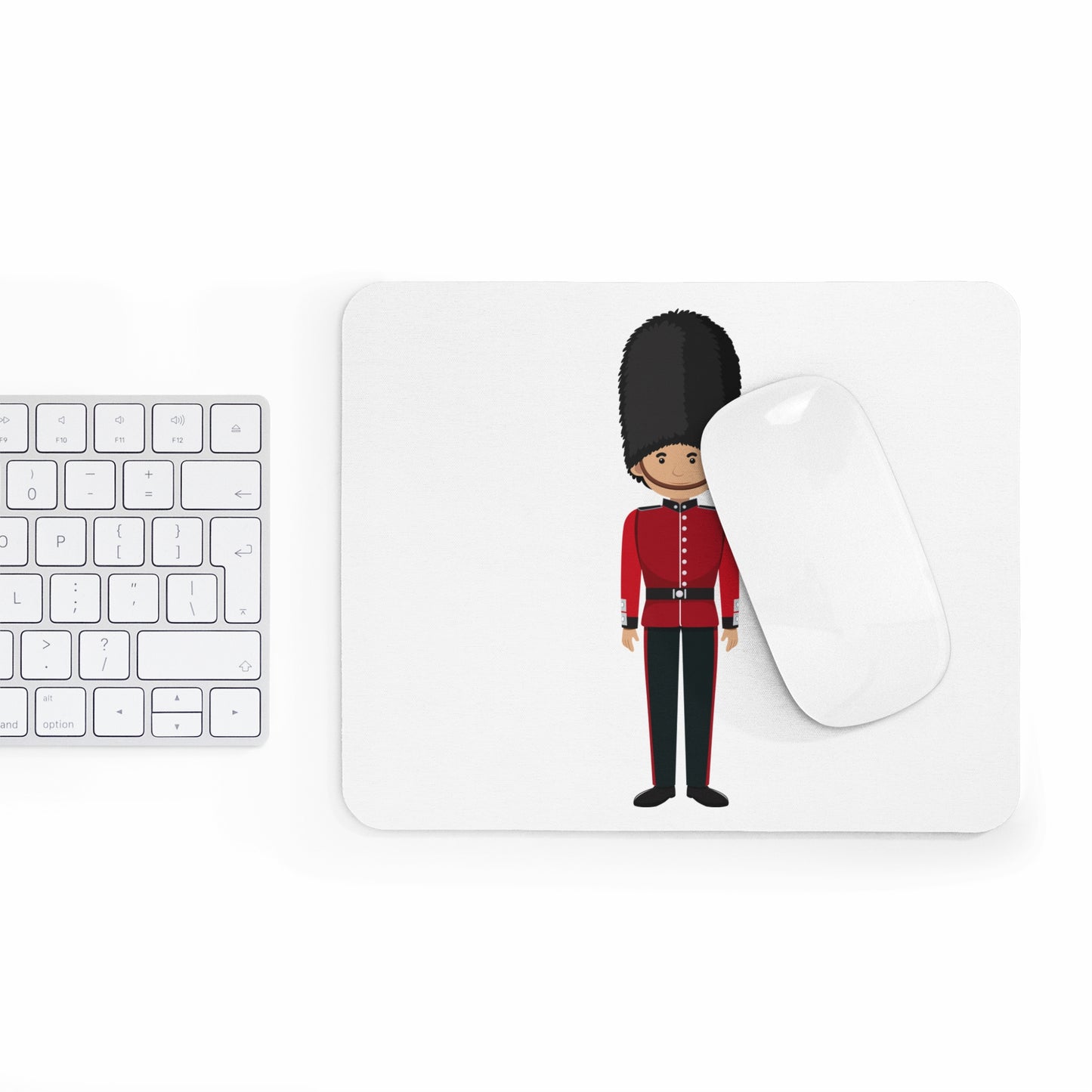 Cute Cartoon Soldier Mouse Pad, UK Decoration, Office Desk Accessory, Fun Gift for Gamers & Students, Royal Guard Design