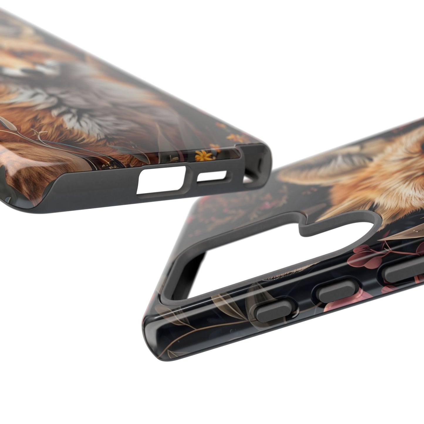 Fox Floral Phone Case, Tough Cases for Animal Lovers, Nature Themed Gift, Cute Phone Cover, Wild Fox Protector