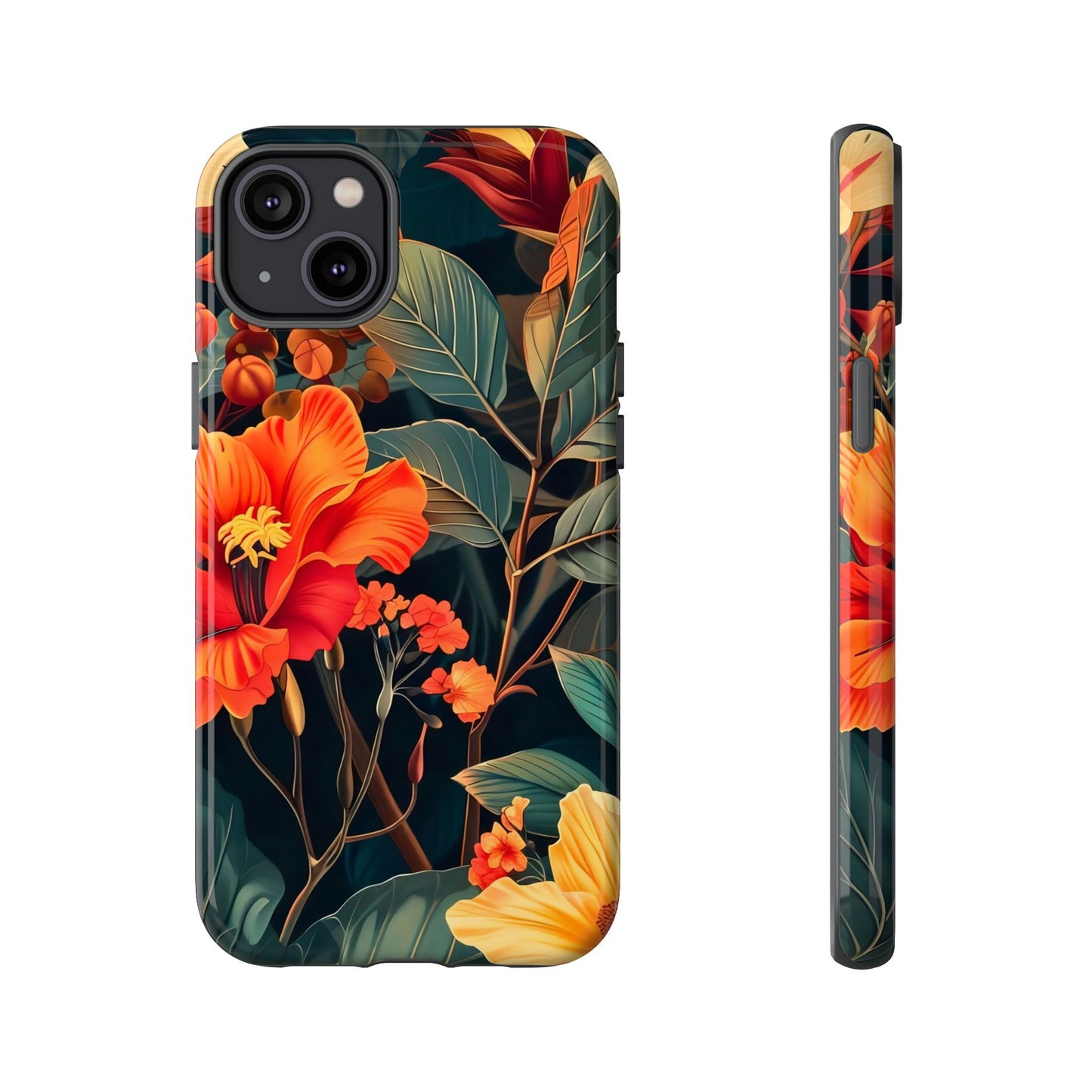 Tough Floral Phone Case | Tropical Vibe, Gift for Nature Lovers, Summer Beach Accessory, Floral Pattern, Trendy Phone Accessories