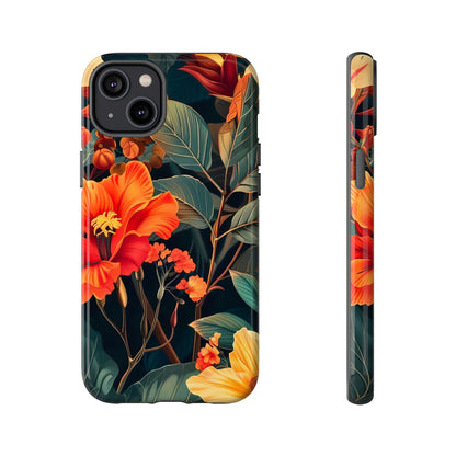 Tough Floral Phone Case | Tropical Vibe, Gift for Nature Lovers, Summer Beach Accessory, Floral Pattern, Trendy Phone Accessories
