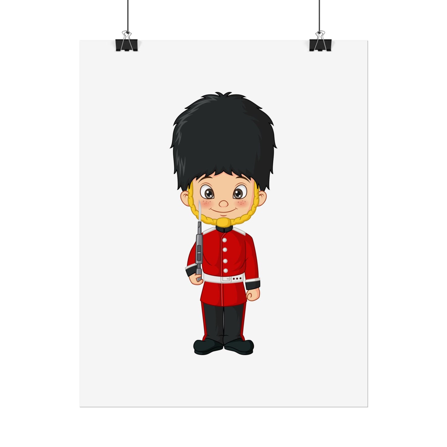 Whimsical Soldier Rolled Poster Art, Children's Room Decor, Cute Wall Art, Nursery Wall Hanging, Gift for Kids