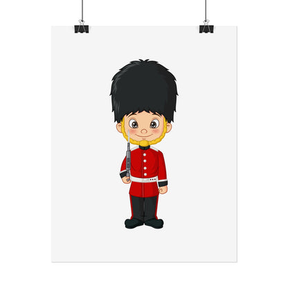 Whimsical Soldier Rolled Poster Art, Children's Room Decor, Cute Wall Art, Nursery Wall Hanging, Gift for Kids