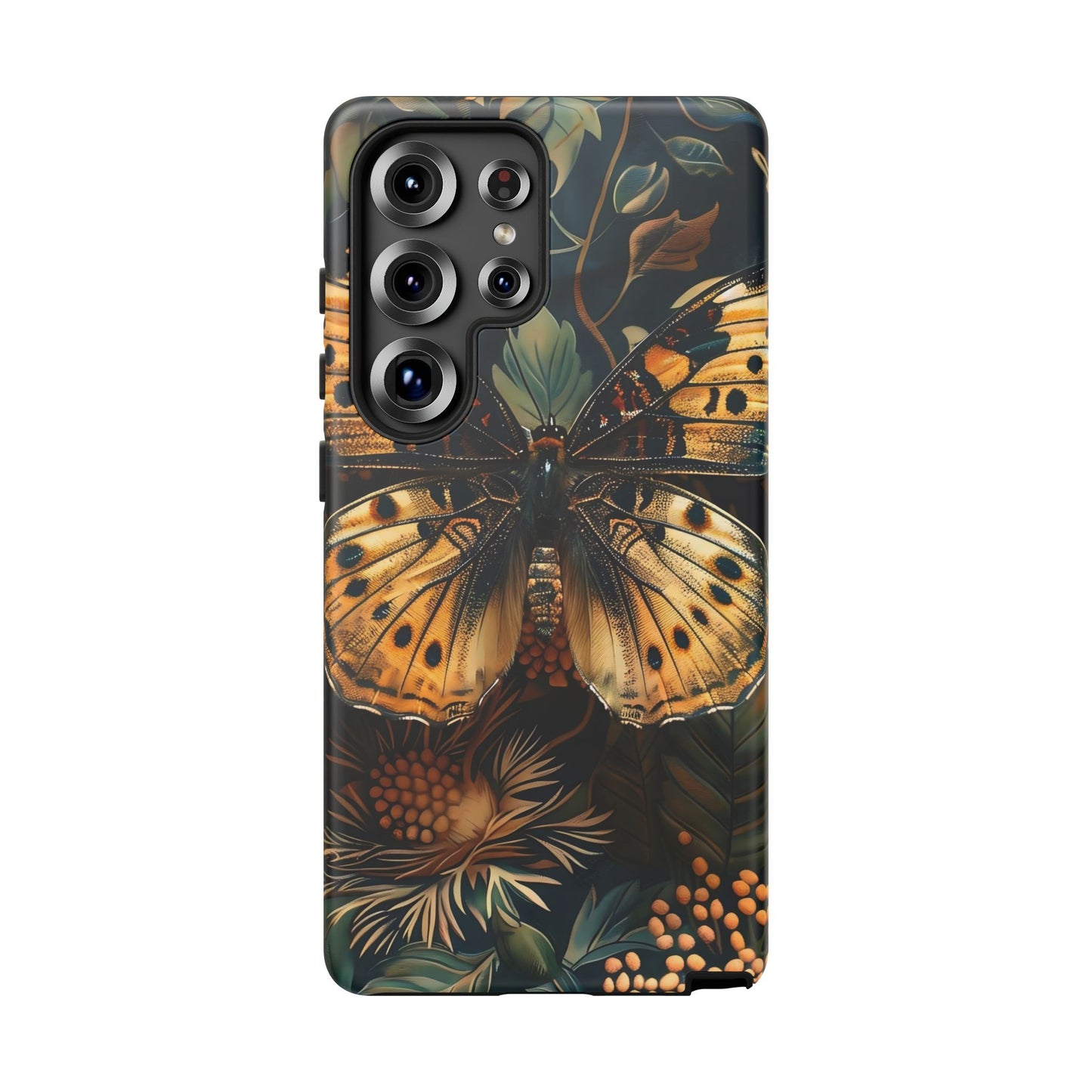 Butterfly Floral Phone Case, Tough Cases, Protective Cover, Unique Gift, Nature Lover, Art Print, Spring Decor