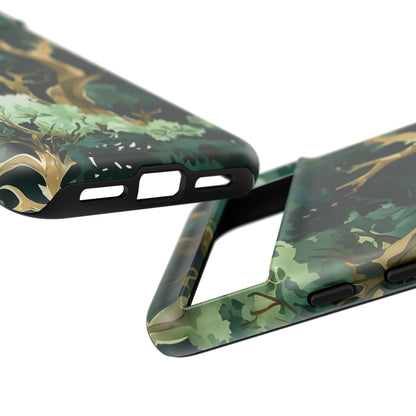 Forest Green Phone Case, Nature-Inspired Tough Cases, Eco-Friendly Gift, Outdoor Lover Accessory, Unique Phone Cover