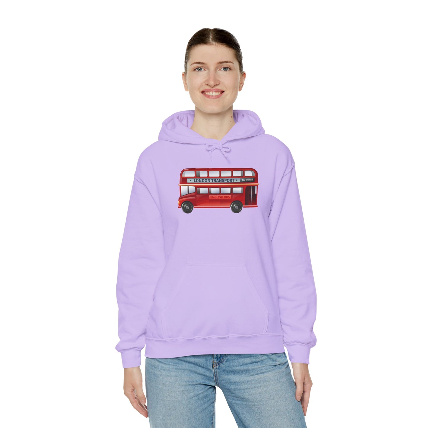 Unisex Heavy Blend™ Hooded Sweatshirt - Icon on Wheels - London’s Double-Decker Bus