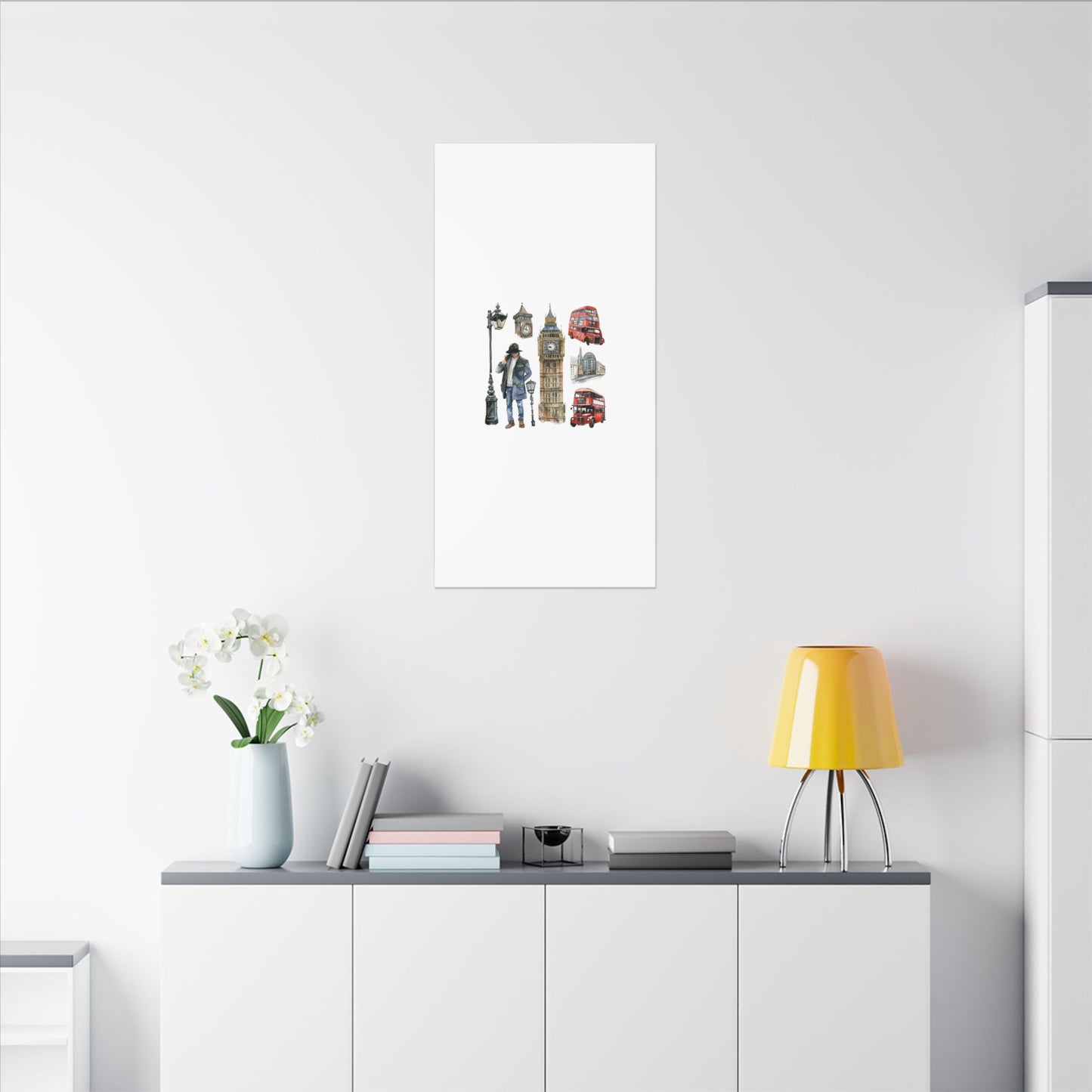 Canvas Art Print, London Skyline, Home Decor, Wall Art, Gift Idea, Travel Memories, Modern Wall Art
