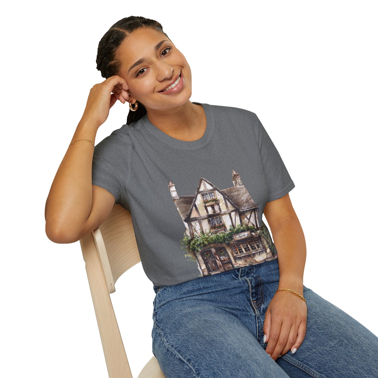 Unisex Softstyle T-Shirt - Heritage in Stone - Traditional British Village Homes