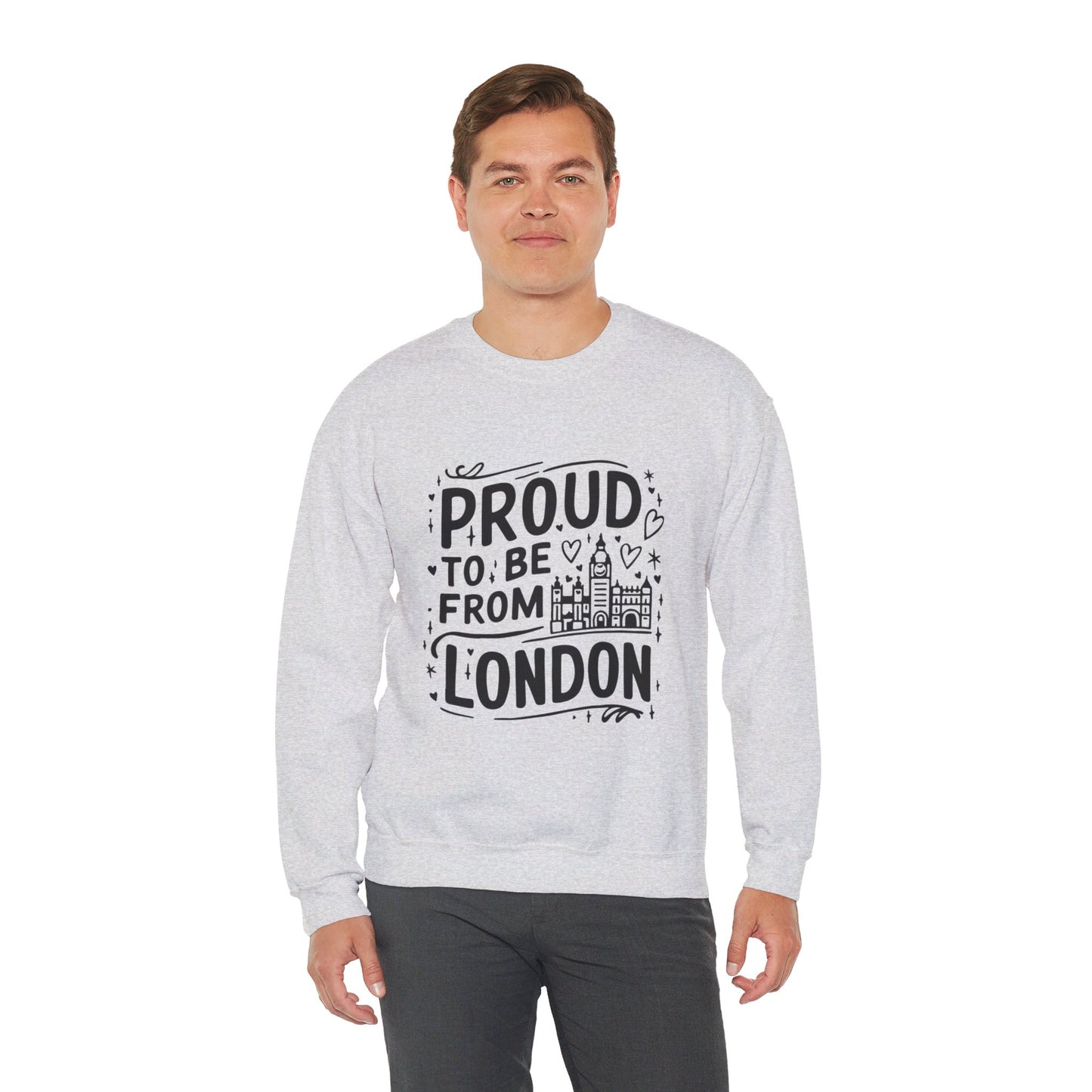 Unisex Heavy Blend™ Crewneck Sweatshirt Elegant- Proud To Be From London