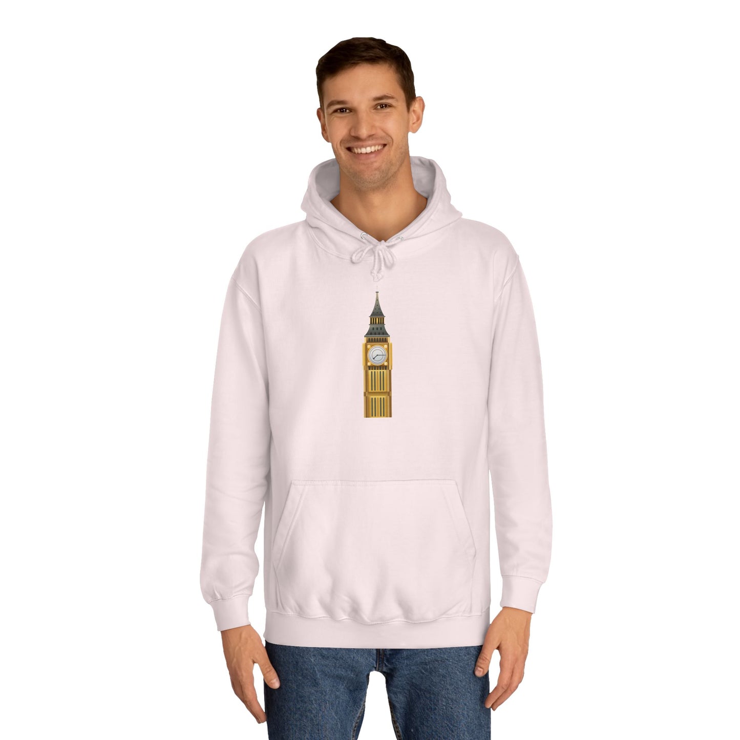 Unisex College Hoodie - Iconic Big Ben Crown Jewel of London