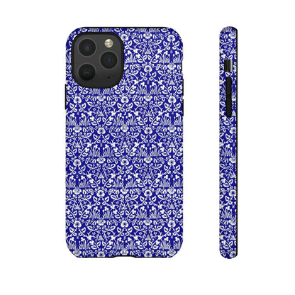 Elegant Floral Phone Case - Tough Cases, Blue Floral Design, Stylish Phone Accessory, Unique Gift, Modern Tech Protection