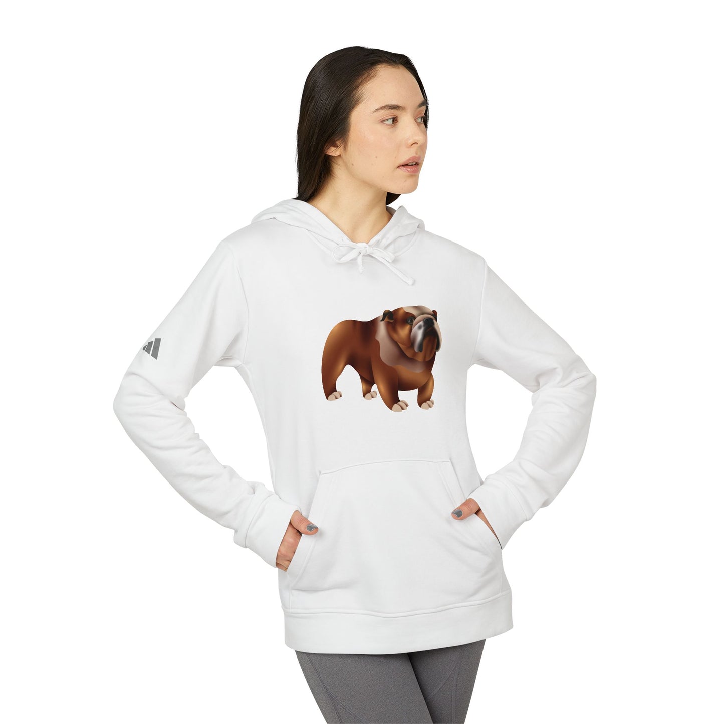Adidas Unisex Bulldog Fleece Hoodie - Cozy & Stylish Pet-Inspired Sweatshirt