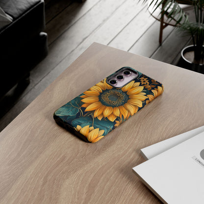 Sunflower Phone Case - Bright Floral Design, Stylish Tough Cover for Sunflower Lovers, Gift for Plant Enthusiasts, Mom Gift, Nature Lovers