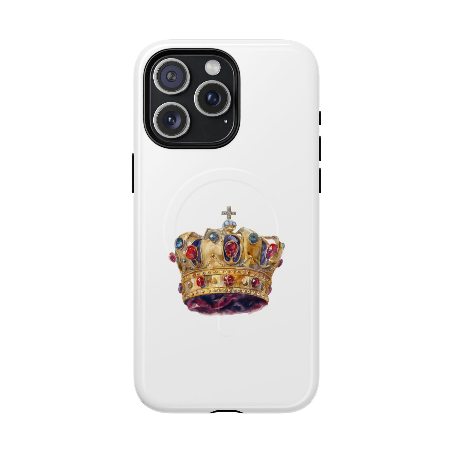 Royal Crown Magnetic Phone Case, Durable Phone Cover, Stylish Tech Accessory, Perfect Gift for Him & Her, Unique Design Case