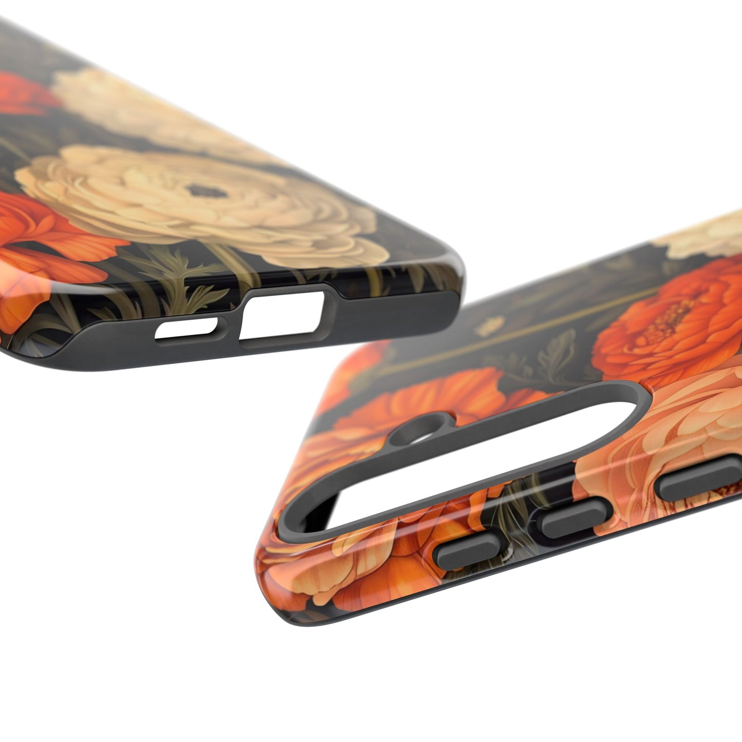 Floral Phone Case with Tough Protection, Blooming Ranunculus Design, Durable Cover, Gift for Flower Lovers, Eco-Friendly Phone Accessory